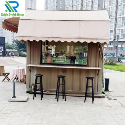 Luxury recycle mobile shipping container coffee shop/kiosk/trailer house 40ft design